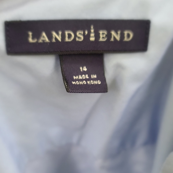Perfect Blue Lands End work shirt sz 14 Ladies - Picture 3 of 4